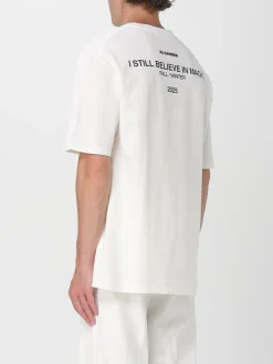 T-shirt in cotone con stampa posteriore Jil Sander