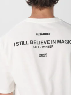 T-shirt in cotone con stampa posteriore Jil Sander