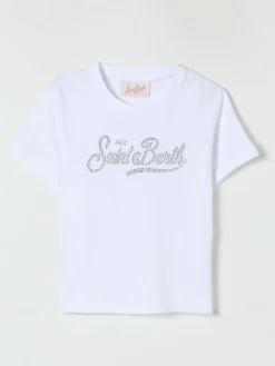 T-shirt in cotone con stampa logo Mc2 Saint Barth