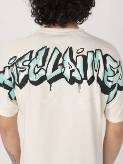 T-shirt in cotone con stampa logo Disclaimer