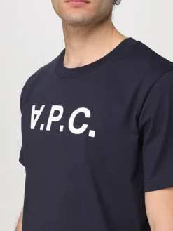T-shirt in cotone con stampa logo A.P.C.