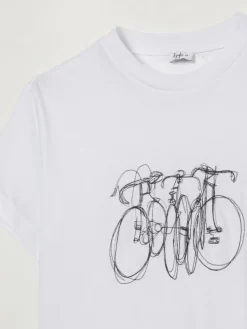 T-shirt in cotone con stampa Il Gufo