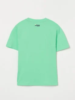 T-shirt in cotone con stampa logo Fila
