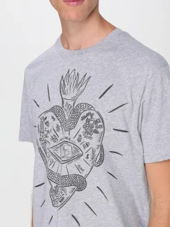 T-shirt in cotone con stampa grafica Just Cavalli