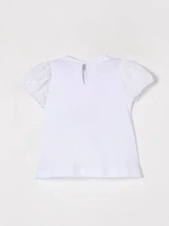 T-shirt in cotone con stampa gatto Monnalisa
