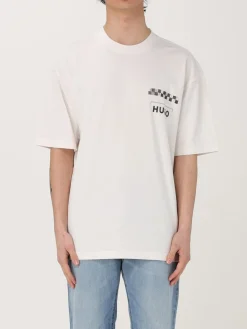 T-shirt in cotone con stampa grafica Hugo