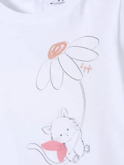 T-shirt in cotone con stampa grafica Il Gufo