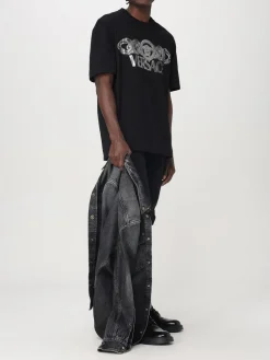 T-shirt in cotone con stampa grafica Versace