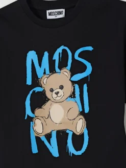 T-shirt in cotone con stampa Teddy Bear Moschino