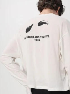 T-shirt in cotone con stampa posteriore Jil Sander