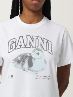 T-shirt in cotone con stampa grafica Ganni