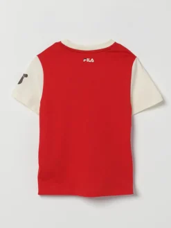 T-shirt in cotone con stampa logo Fila