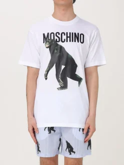 T-shirt in cotone con stampa grafica Moschino Couture