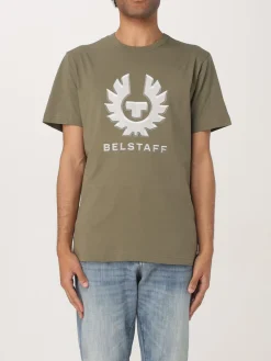 T-shirt in cotone con stampa logo Belstaff