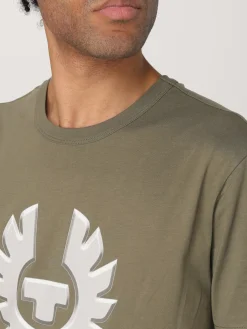 T-shirt in cotone con stampa logo Belstaff
