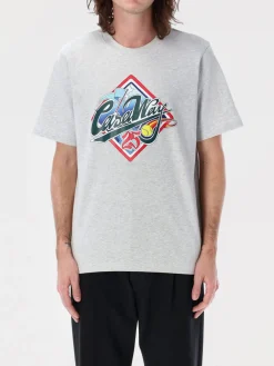 T-shirt in cotone con stampa logo Casablanca