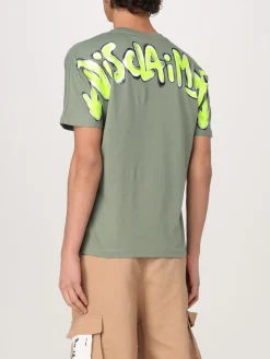 T-shirt in cotone con stampa logo Disclaimer
