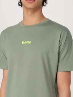 T-shirt in cotone con stampa logo Disclaimer