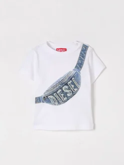 T-shirt in cotone con stampa marsupio Diesel