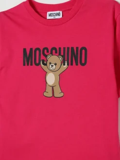 T-shirt in cotone con stampa Teddy Moschino