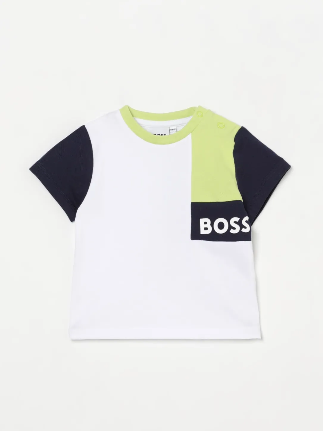 T-shirt in cotone con stampa logo Boss
