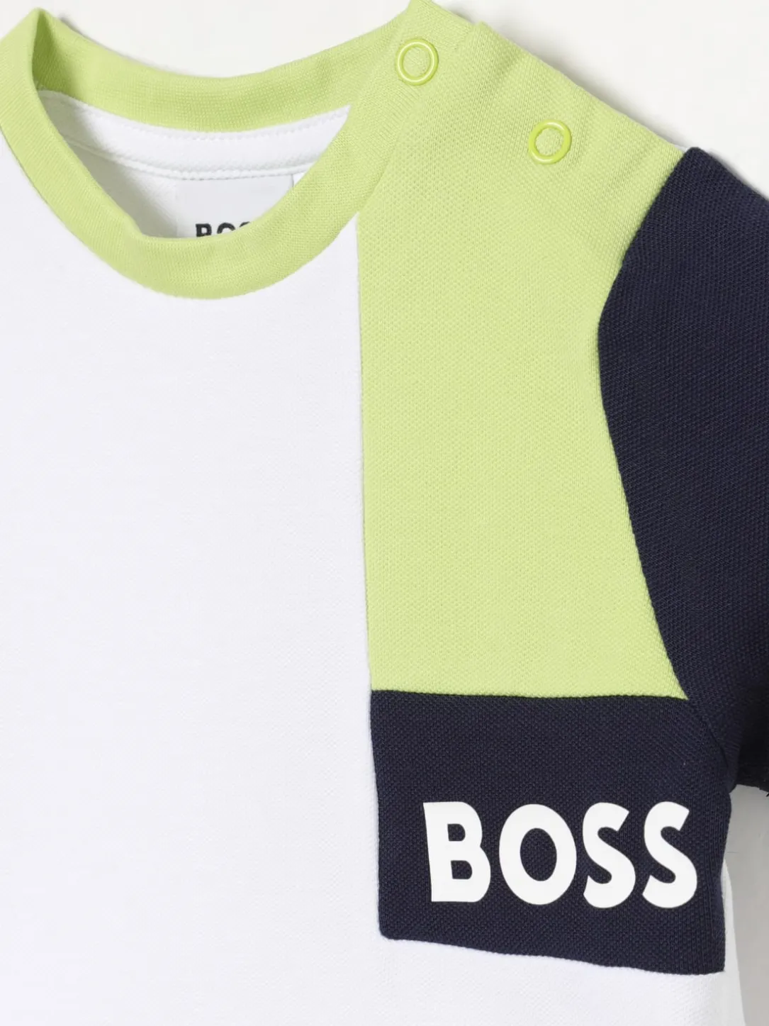 T-shirt in cotone con stampa logo Boss