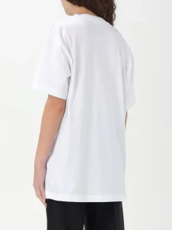 T-shirt in cotone con stampa slogan Moschino Couture