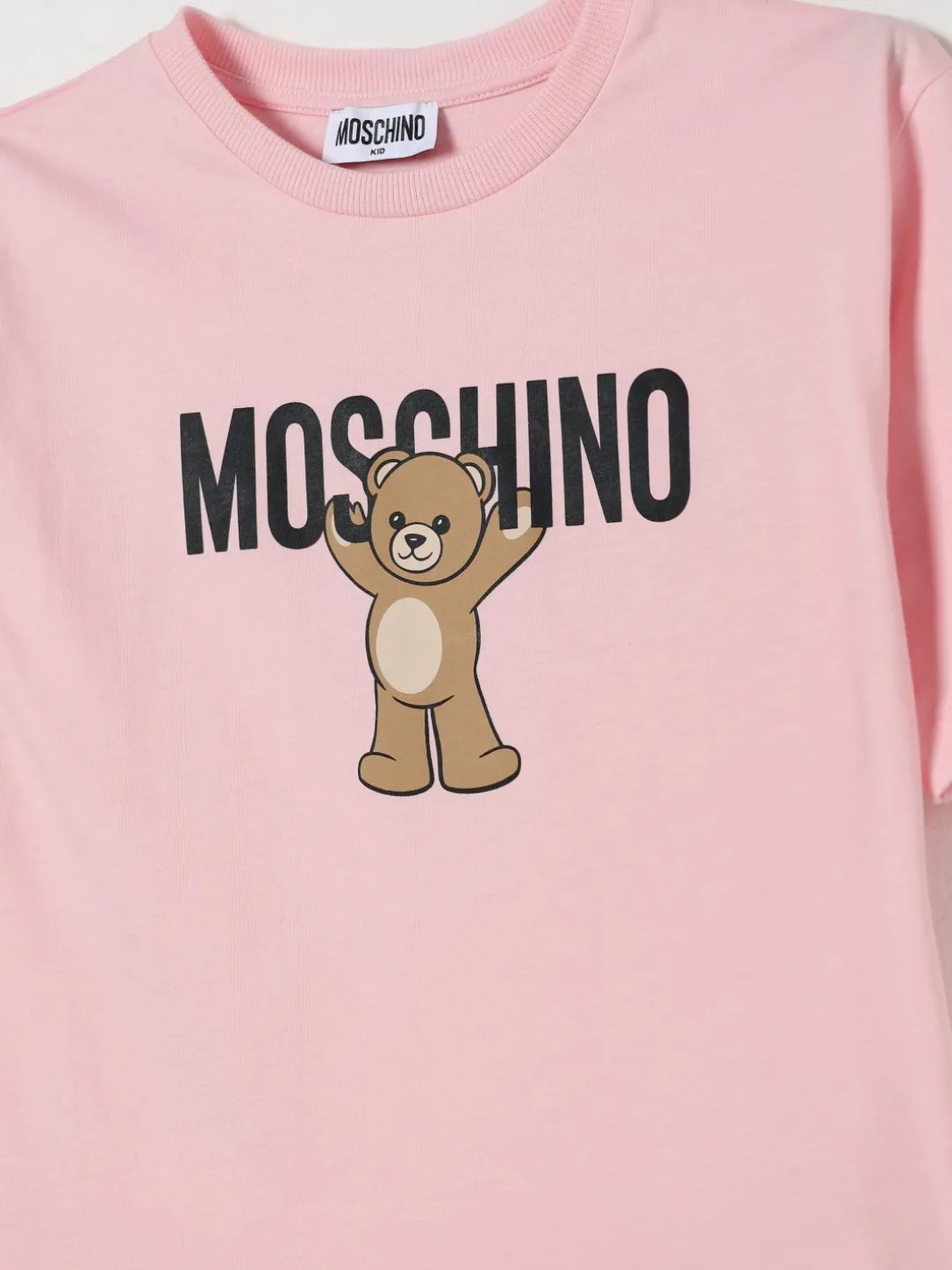 T-shirt in cotone con stampa Teddy Moschino