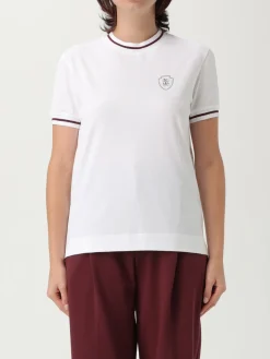 T-shirt in cotone con stemma Brunello Cucinelli