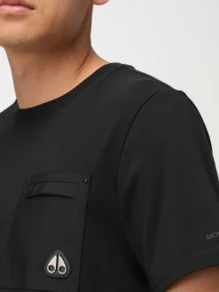 T-shirt in cotone con toppa Moose Knuckles