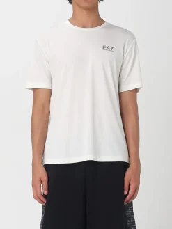 T-shirt in cotone Ea7 con maxi logo