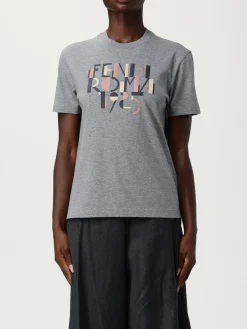 T-shirt in cotone Fendi Roma 1925