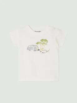 T-shirt in cotone organico stampata Bonpoint