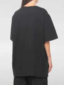 T-shirt in cotone over con logo ricamato The Attico