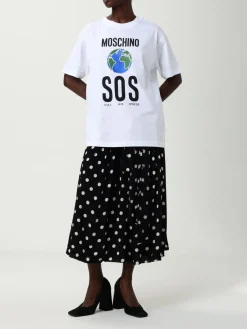 T-shirt in cotone stampata Moschino Couture