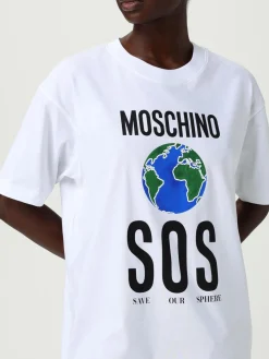 T-shirt in cotone stampata Moschino Couture