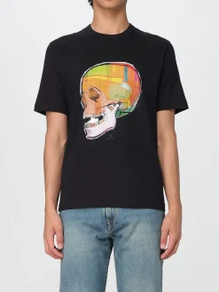 T-shirt in cotone stampata Skull Paul Smith