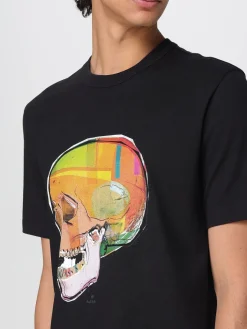 T-shirt in cotone stampata Skull Paul Smith