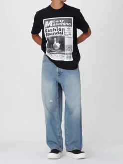 T-shirt in cotone stampata Moschino Couture