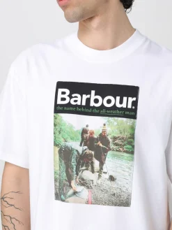 T-shirt in cotone stampato Barbour