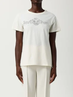 T-shirt in cotone Twinset con logo ricamato