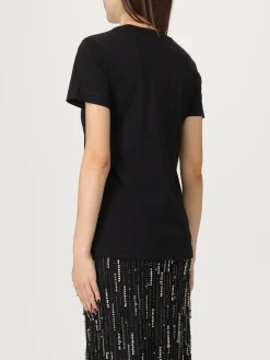 T-shirt in jersey con logo Pinko