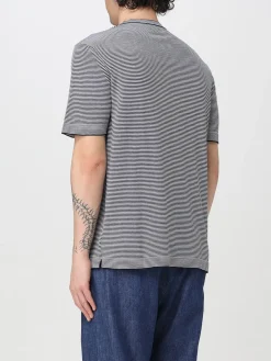 T-shirt in misto cotone a righe Eleventy