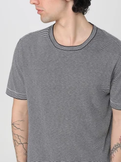 T-shirt in misto cotone a righe Eleventy