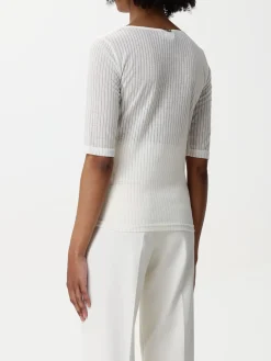 T-shirt in misto cotone con applicazioni Twinset