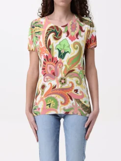 T-shirt in seta paisley Etro