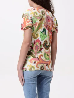 T-shirt in seta paisley Etro