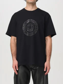 T-shirt Just Cavalli in cotone con logo di strass