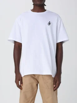 T-shirt JW Anderson in cotone con logo ricamato