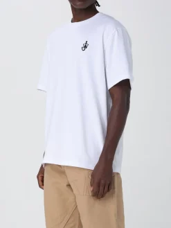 T-shirt JW Anderson in cotone con logo ricamato